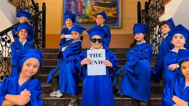 First-Grade Students Celebrate Graduation Day at Baku Modern Education Complex