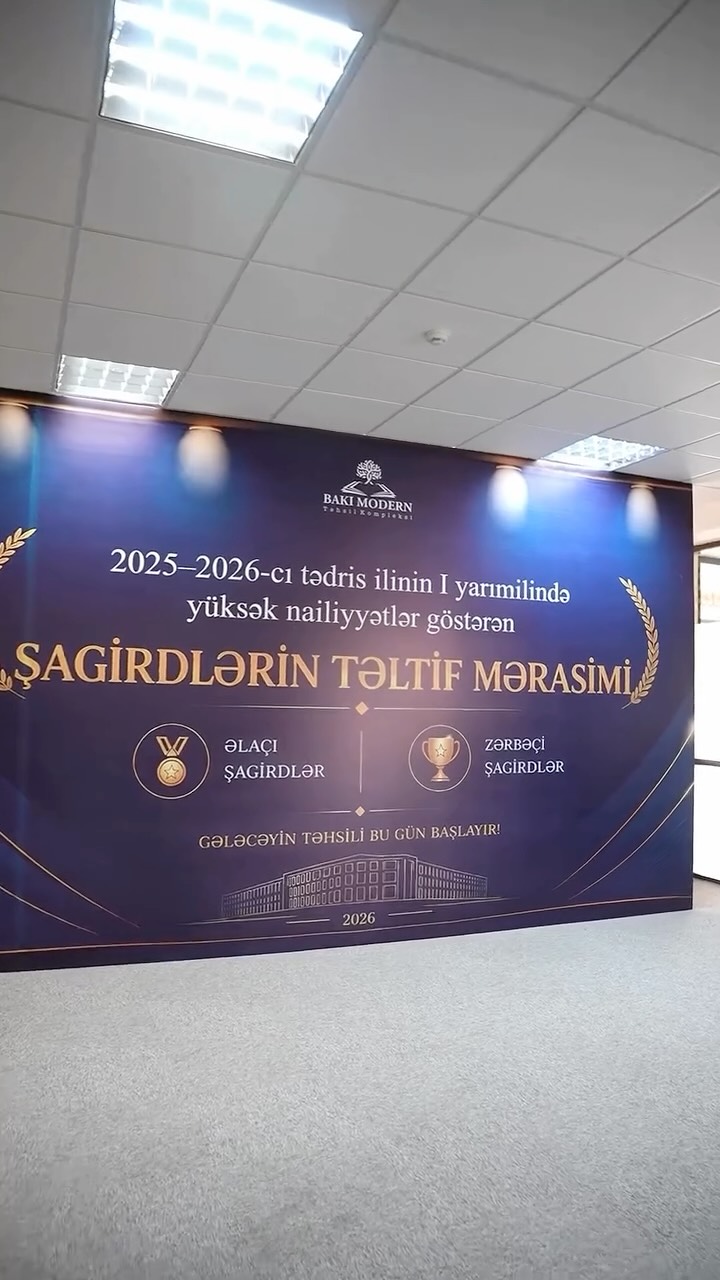 Şagirdlər birinci yarımildəki yüksək nailiyyətlərinə görə mükafatlandırıldılar