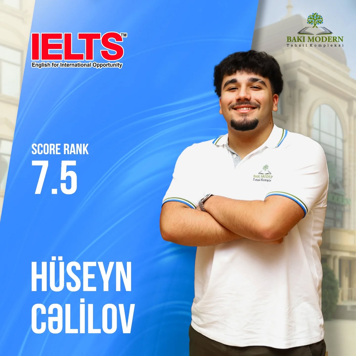 Baku Modern Student Achieves an IELTS Score of 7.5