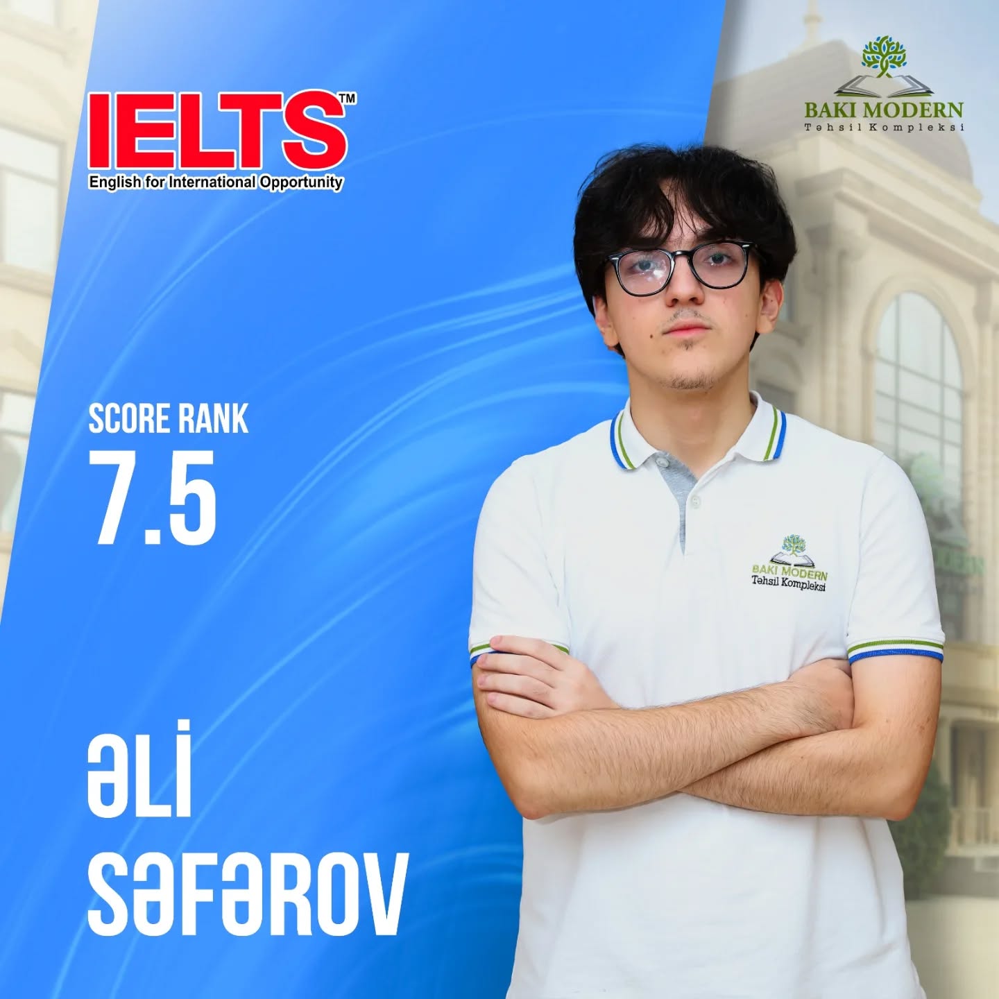 Baku Modern Student Achieves an IELTS Score of 7.5