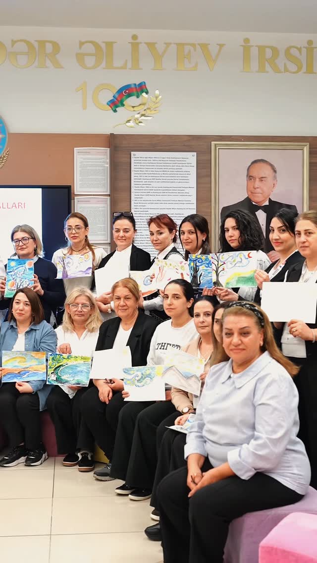 Müəllimlər Van Qoqun yaradıcılıq üslubunu master-klassda öyrəniblər