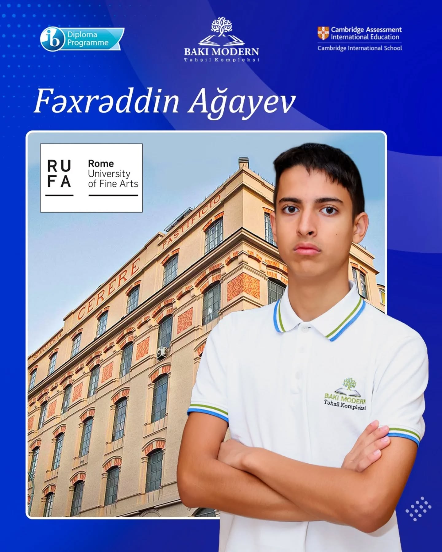 Student Admitted to Rome University of Fine Arts in Italy