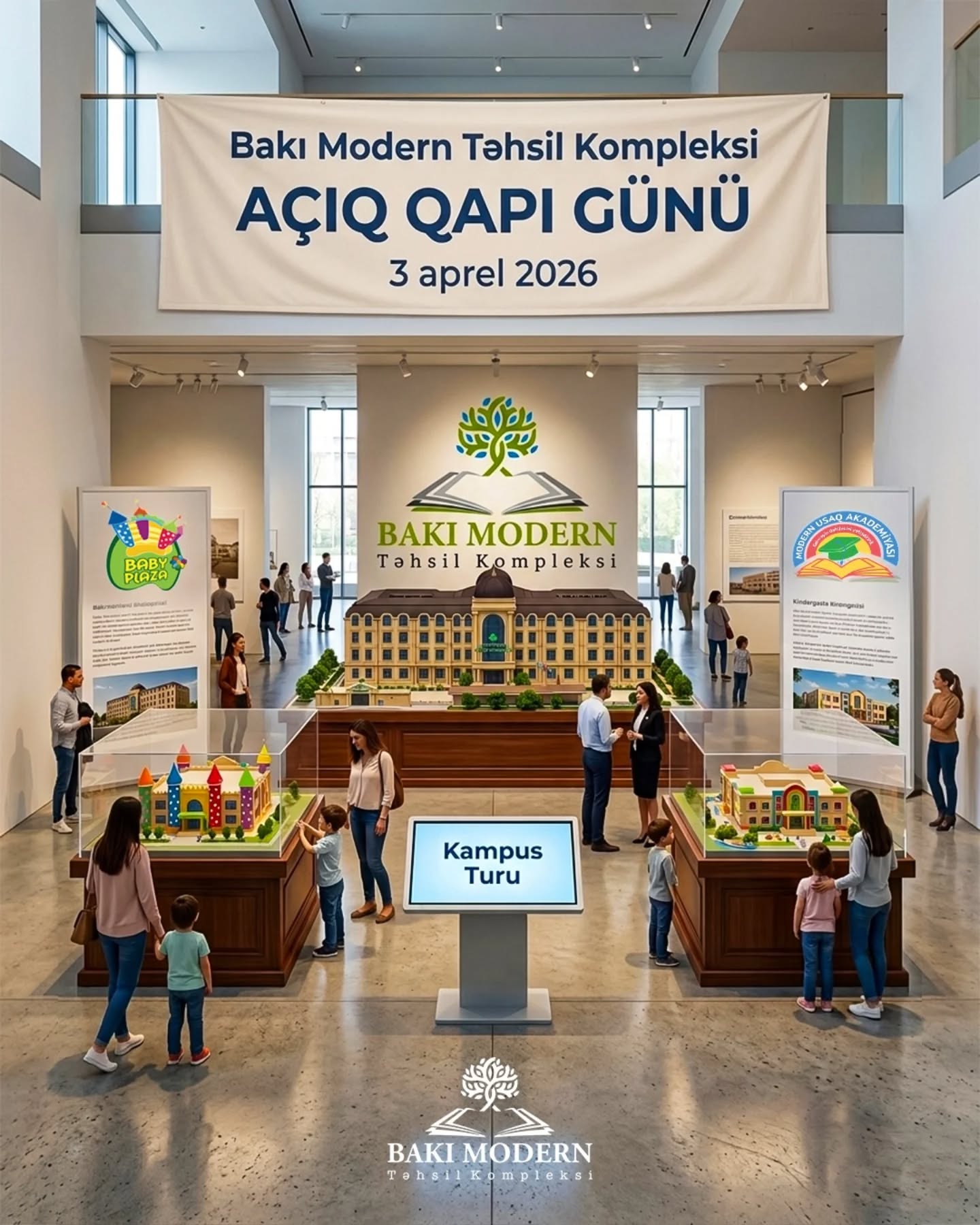 Məktəbəqədər uşaqlar Bakı Modern Təhsil Kompleksində Açıq Qapı Günündə iştirak edəcəklər