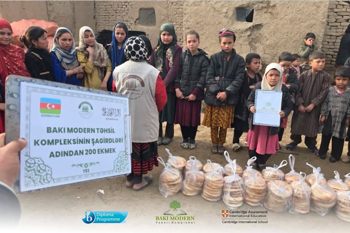 Bakı Modern şagirdləri Əfqanıstanda ərzaq çatışmazlığı ilə üzləşən uşaqlara dəstək olublar