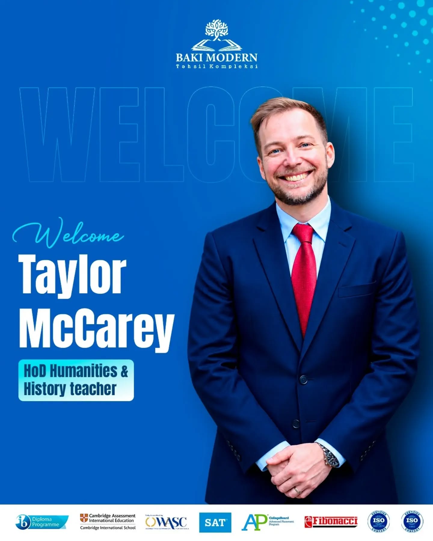 Taylor McCarey Joins BMEC as History Teacher and Head of Humanities
